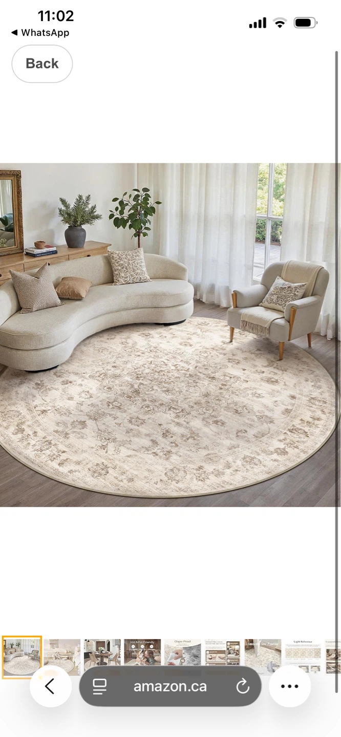 Round Area Rug 8ft