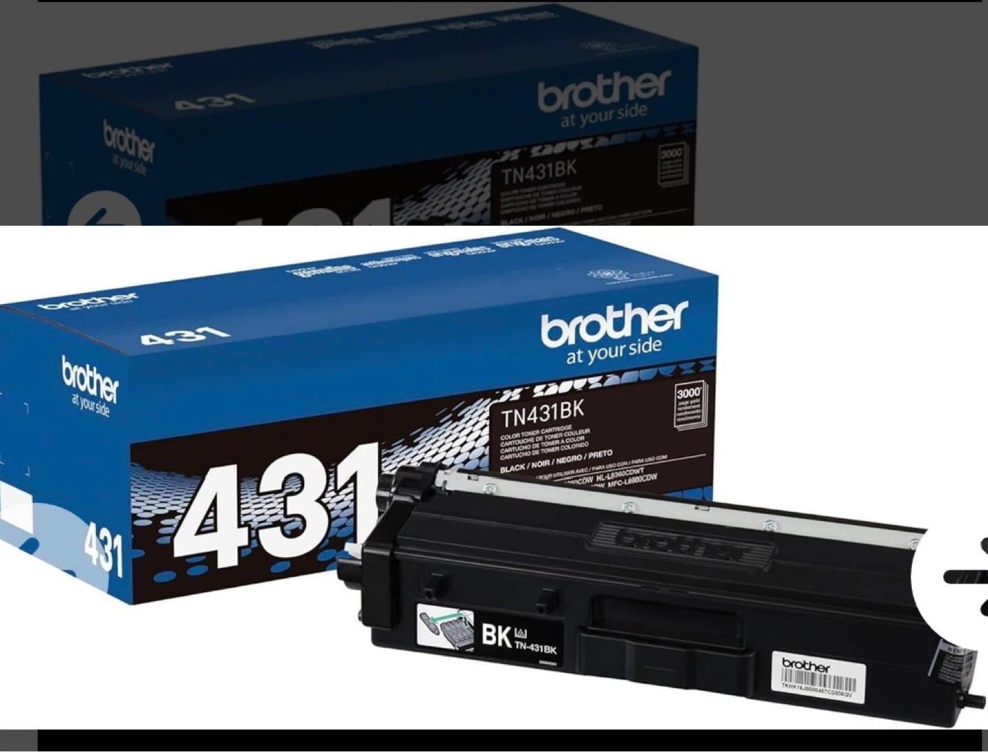 Brother TN431BK Genuine Toner Cartridge