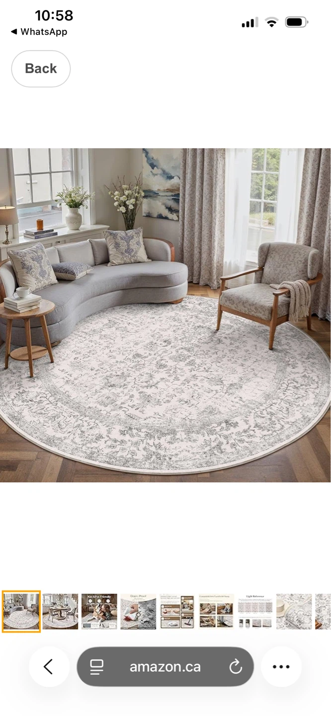 Round Area Rug 8ft