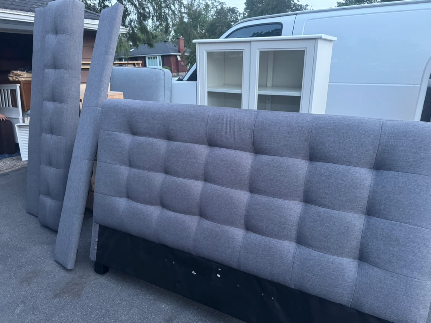 Grey  king bed - photo 2