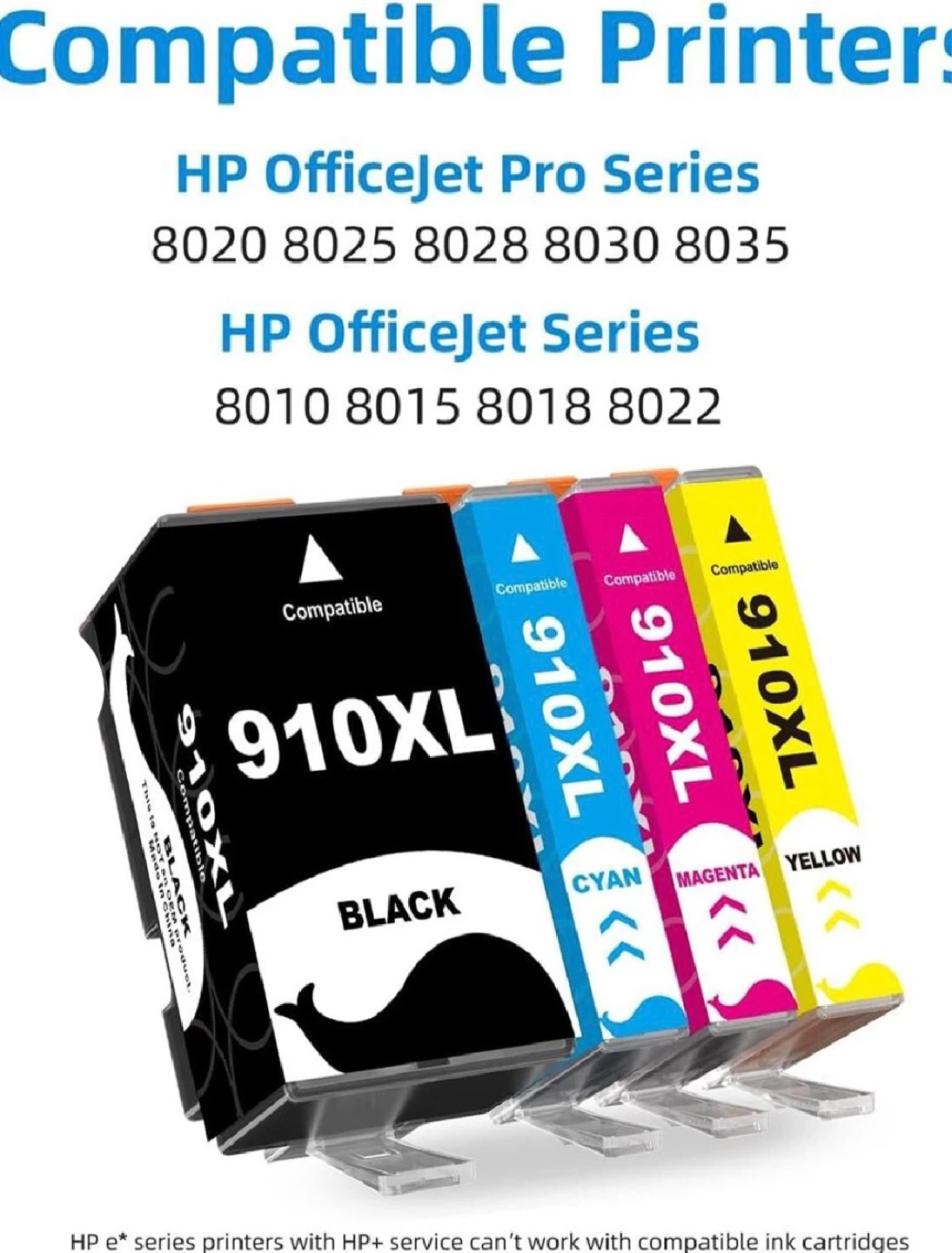 4-Pack KYDO 910XL Ink Cartridges - Black, Cyan, Magenta, Yellow - photo 2