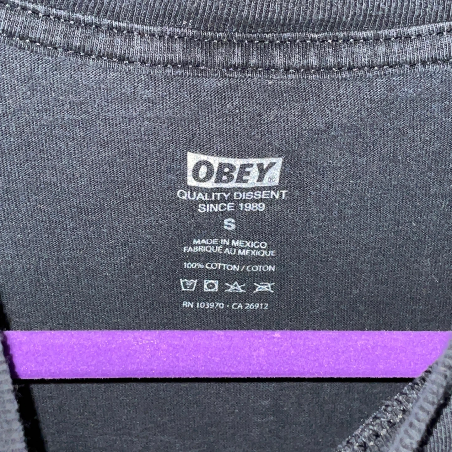 Obey Graphic Tee - Black (Men's S) - photo 3