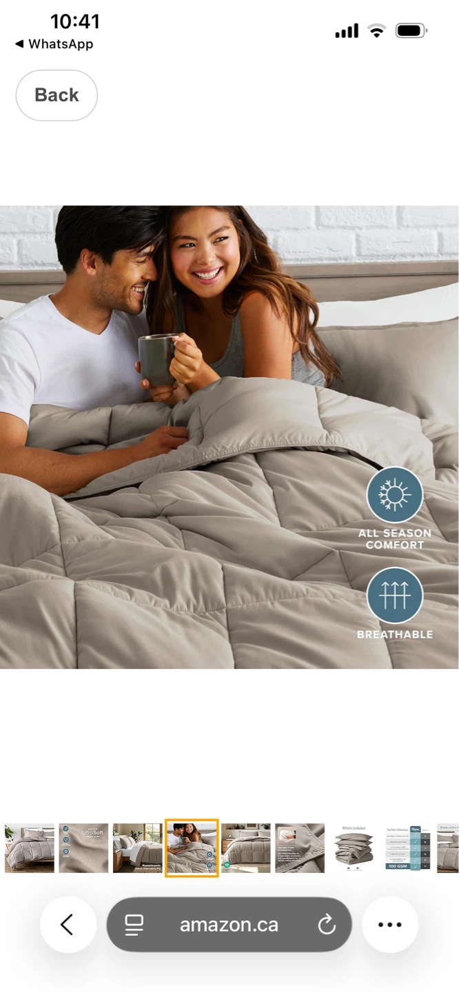 UltraSoft Down Alternative Comforter King California size - photo 4