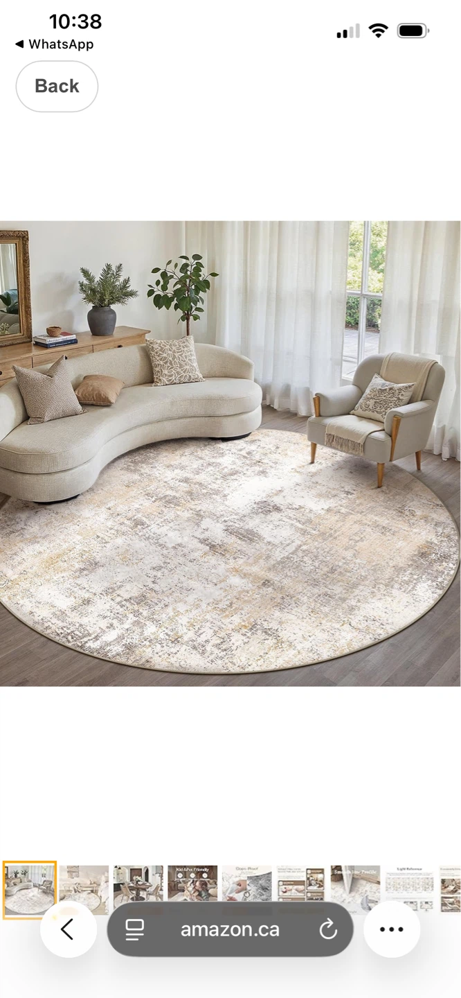 Round Area Rug 8ft