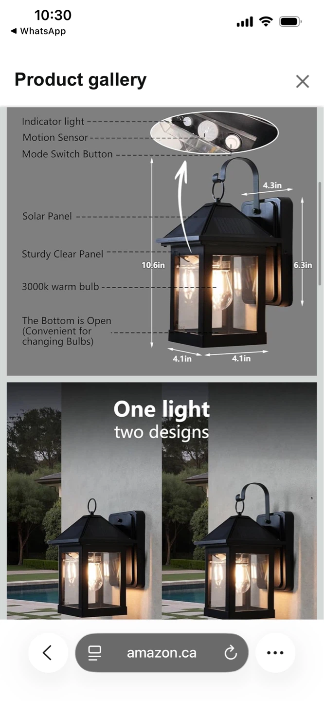 Black Outdoor Sconce Light 2 pack - photo 2