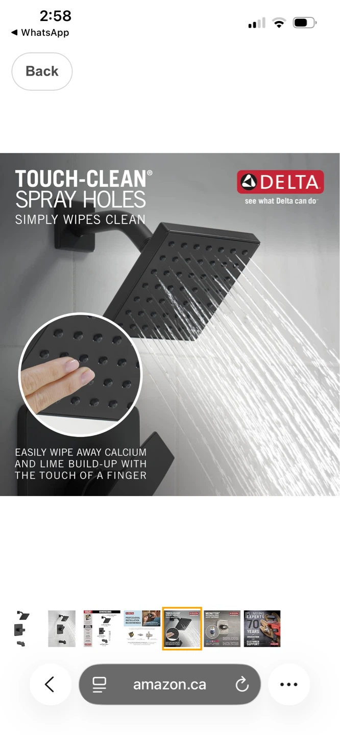 Delta Black Shower Faucet Trim with Shower Head and Tub Spout - photo 4