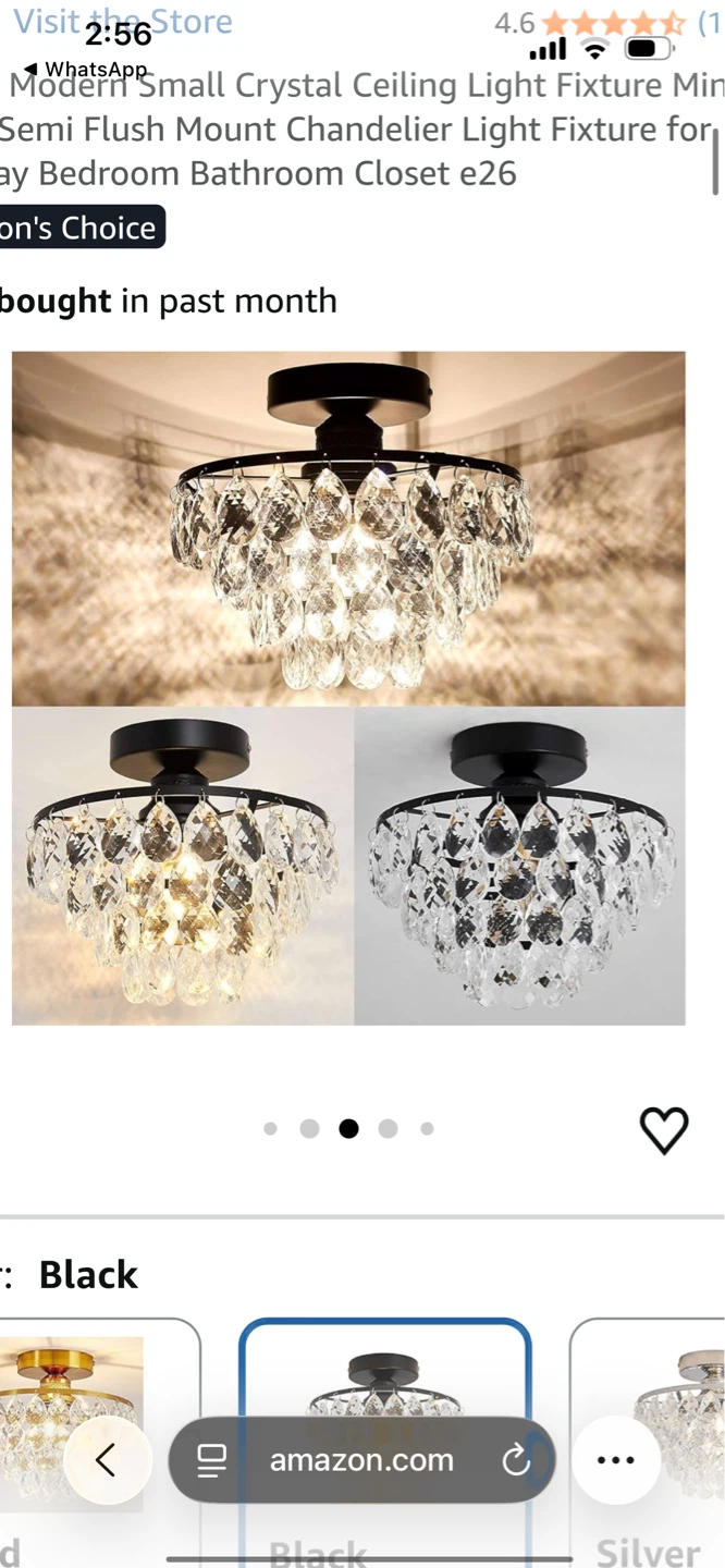 Modern Crystal Small Ceiling Light Fixture 2 pieces available - photo 4
