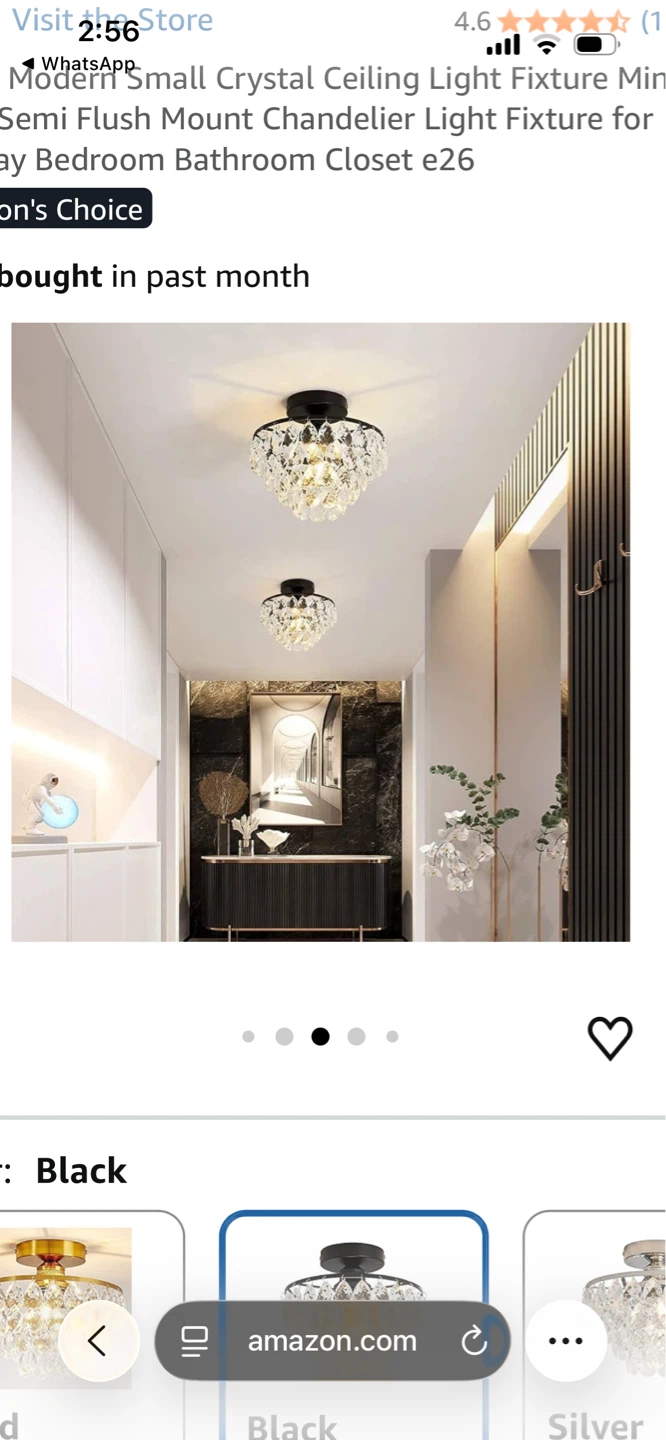 Modern Crystal Small Ceiling Light Fixture 2 pieces available - photo 5