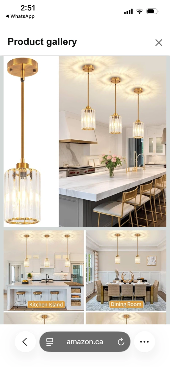 Modern Crystal Pendant Light Fixture