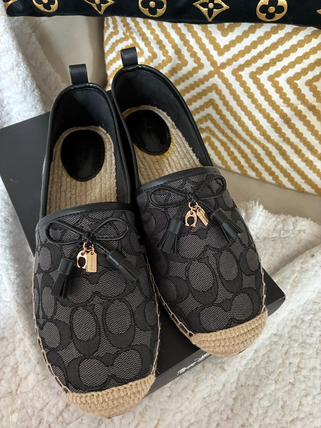 Coach Carson Sig Jacquard Espadrille Flats