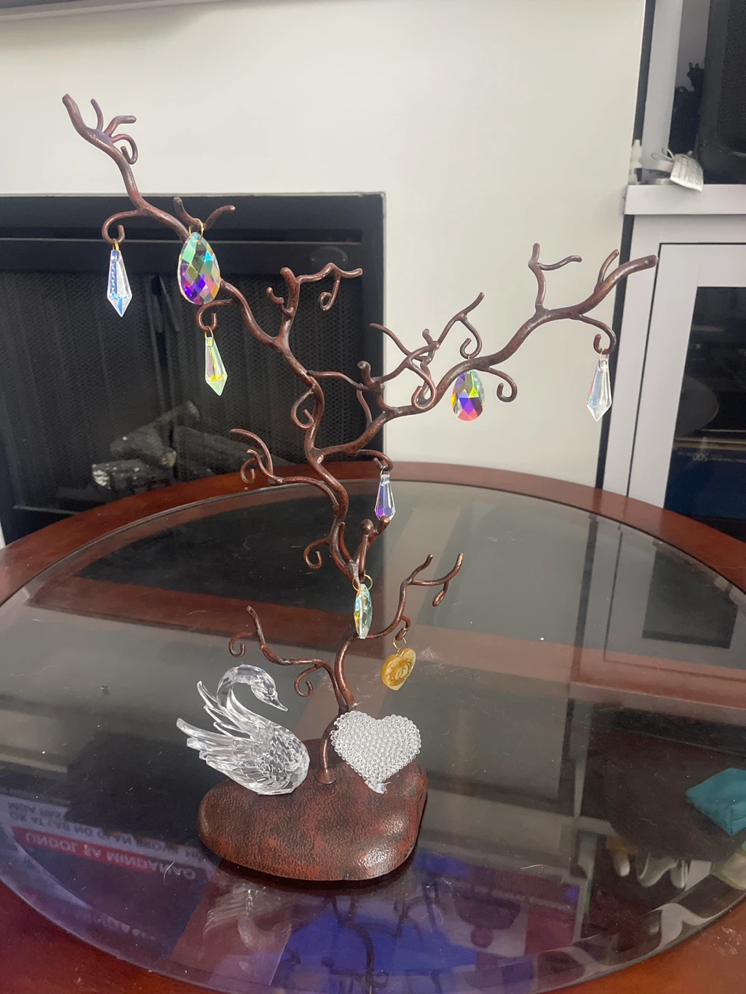 Jewellery Tree Stand with Crystal Accents