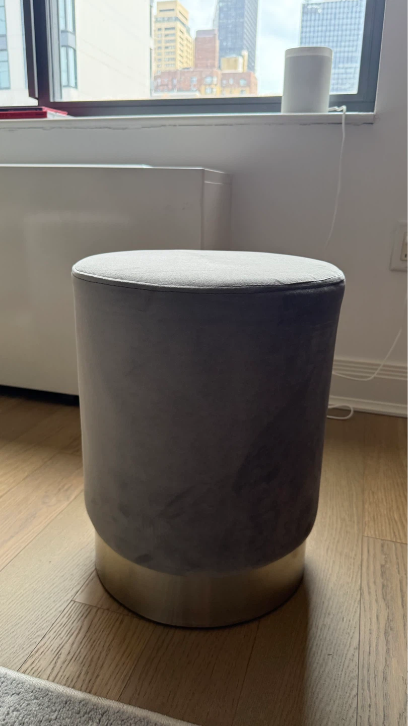 Bird Rock Home Velvet Ottoman Stool- set of 2 - photo 2