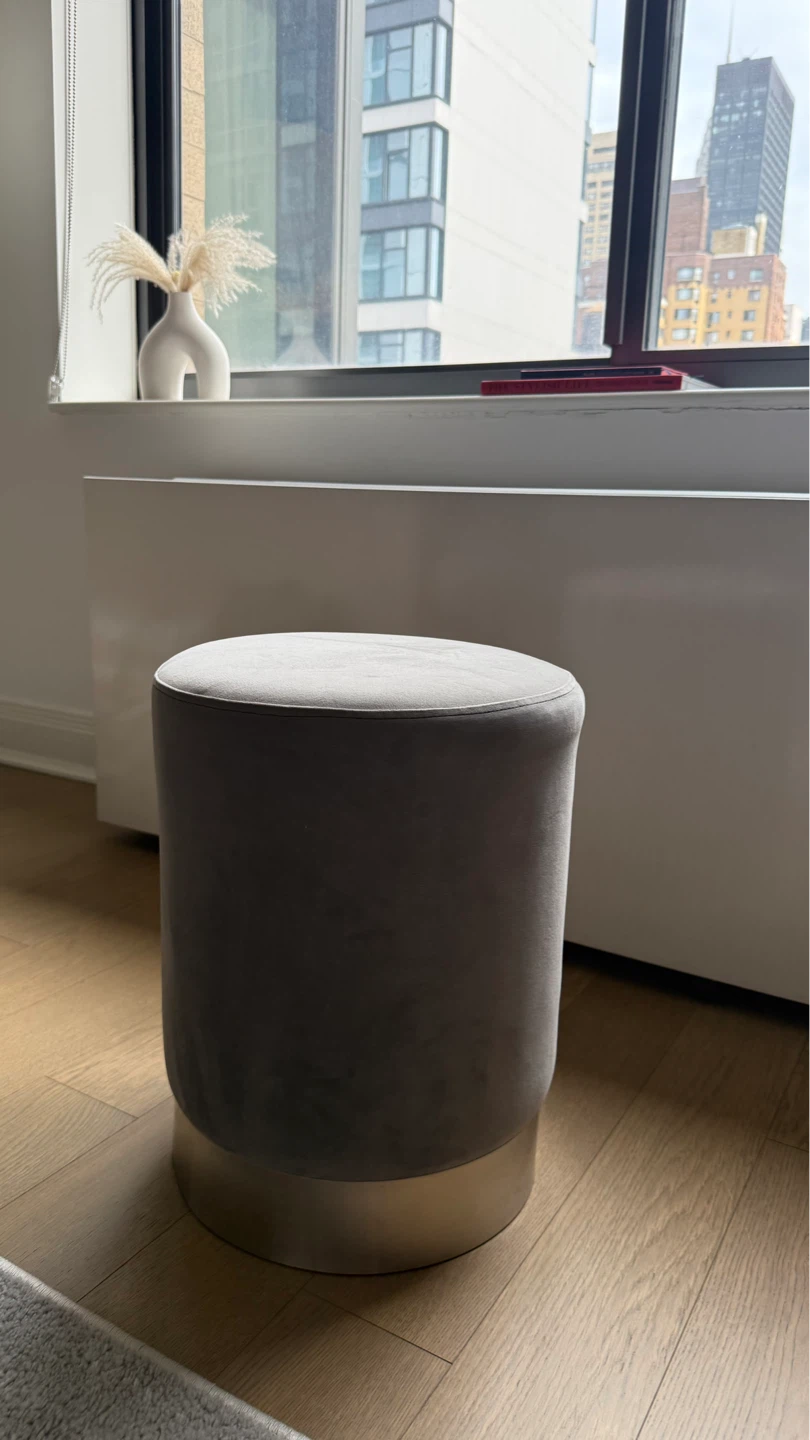 Bird Rock Home Velvet Ottoman Stool- set of 2 - photo 3