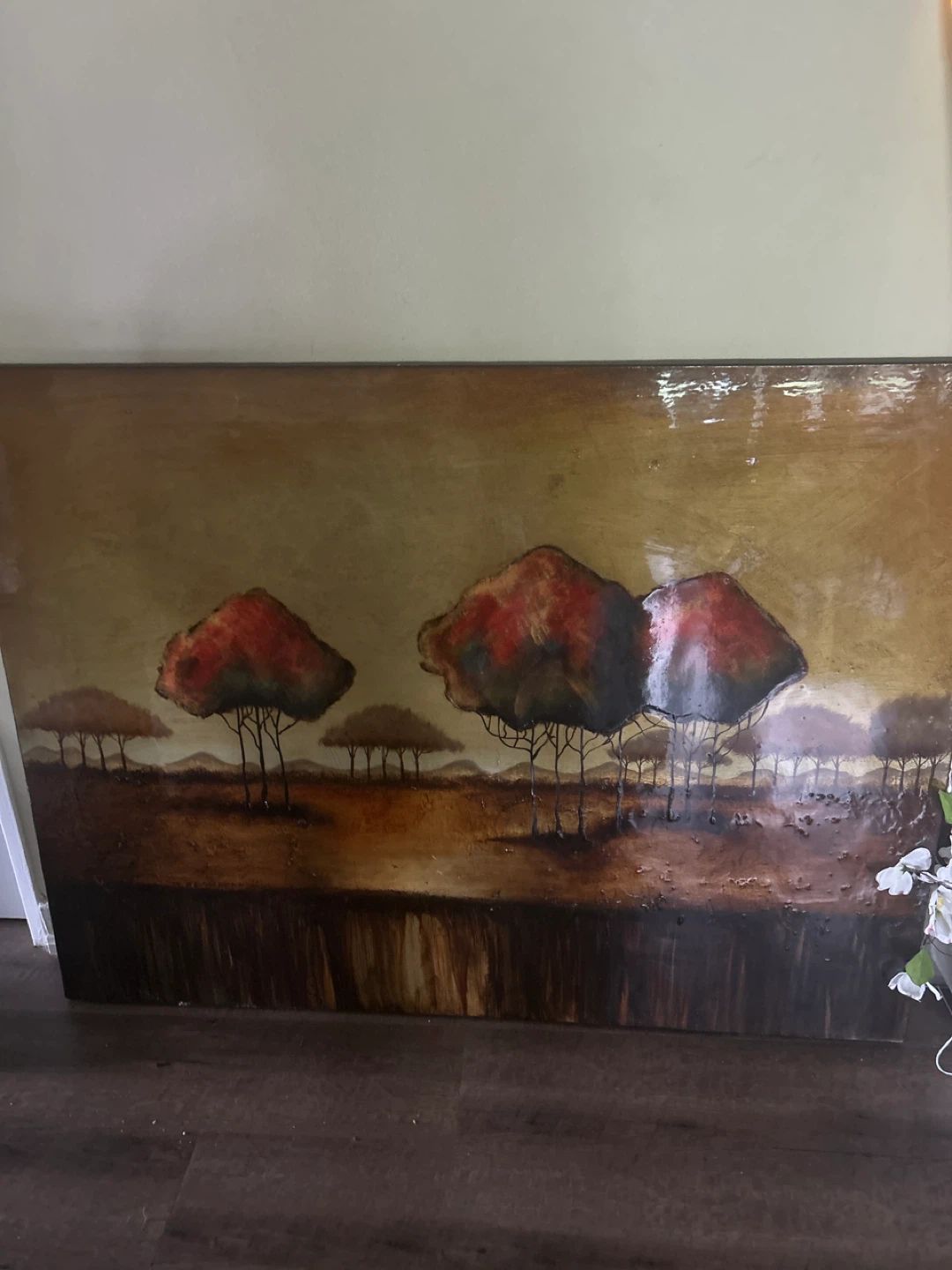 Textured African Landscape Wall Art