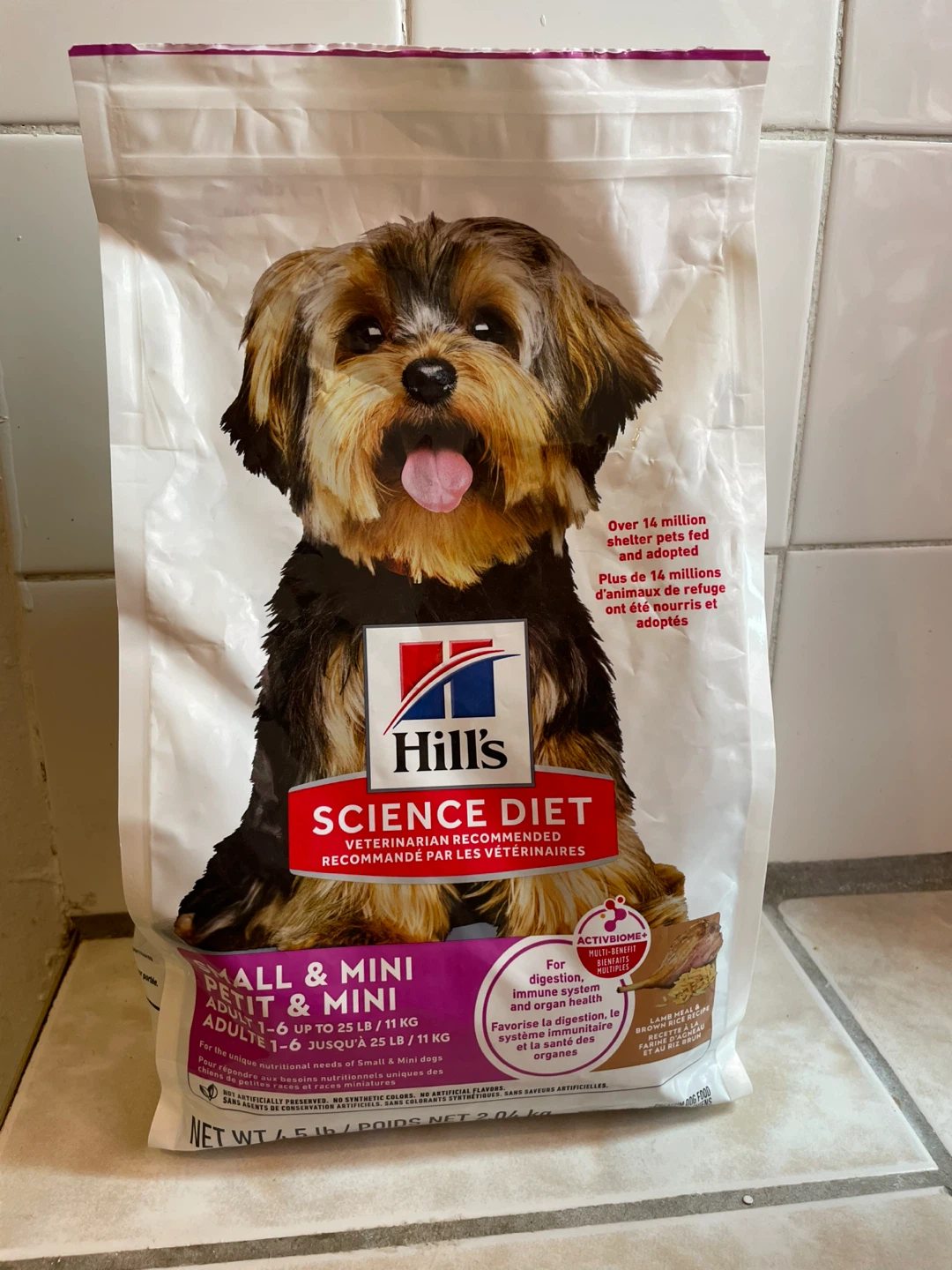 4.5lbs Small & Mini Science Diet Dog Food