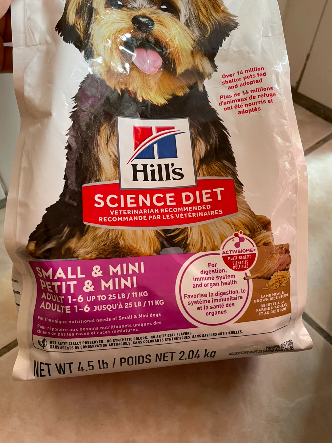 4.5lbs Small & Mini Science Diet Dog Food - photo 2