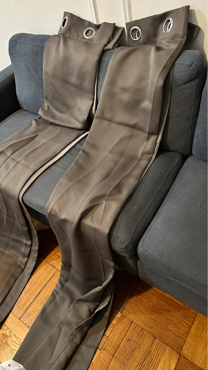 Thermal Blackout Curtains - Dark Grey, Set of 2 - photo 3