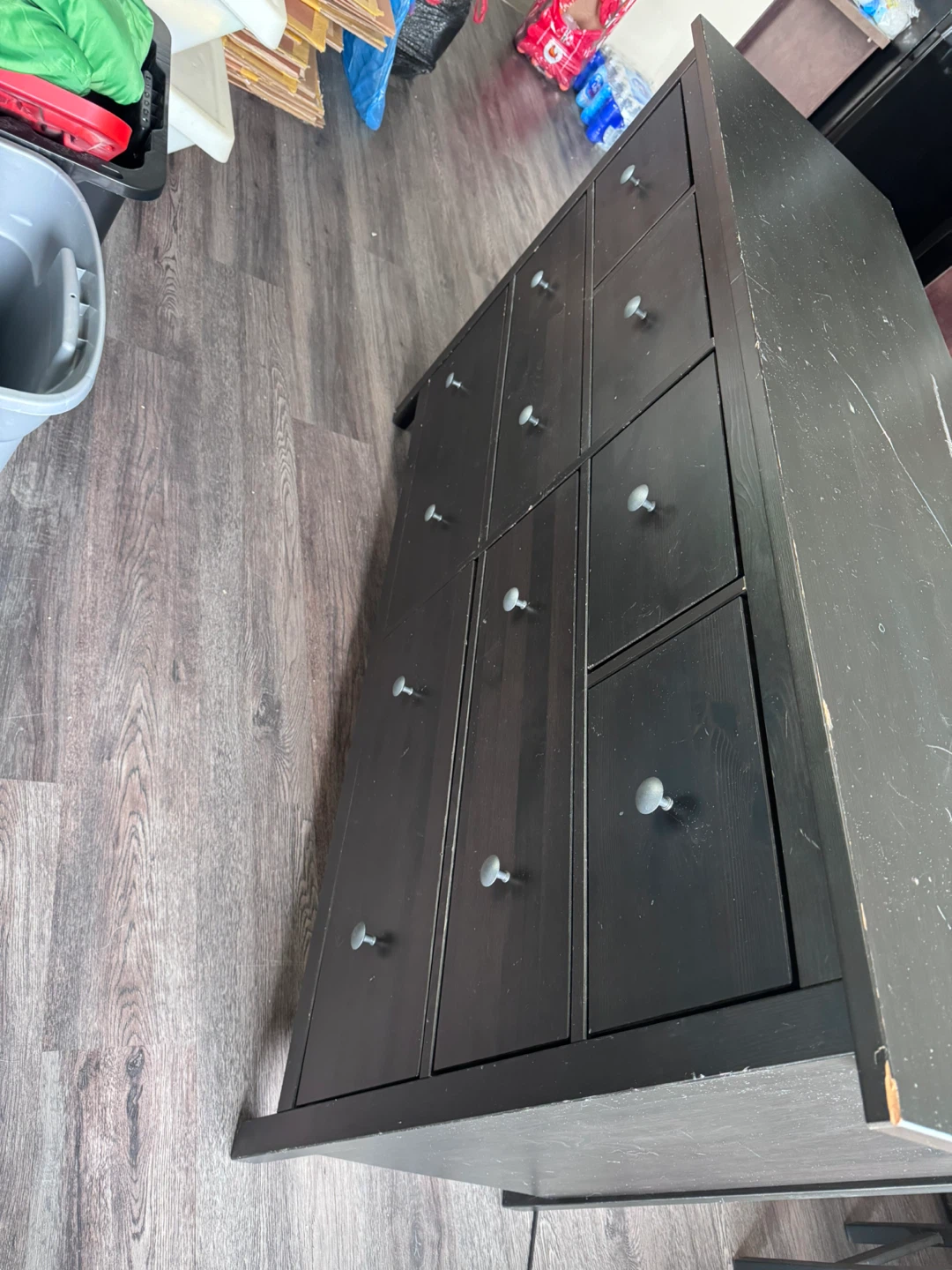 Dark Brown Dresser with 10 Drawers - photo 3