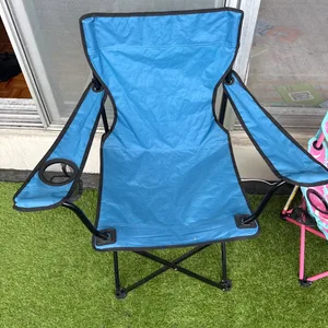 2 - Ozark Trail Blue Folding Camp Chair with Cup Holder