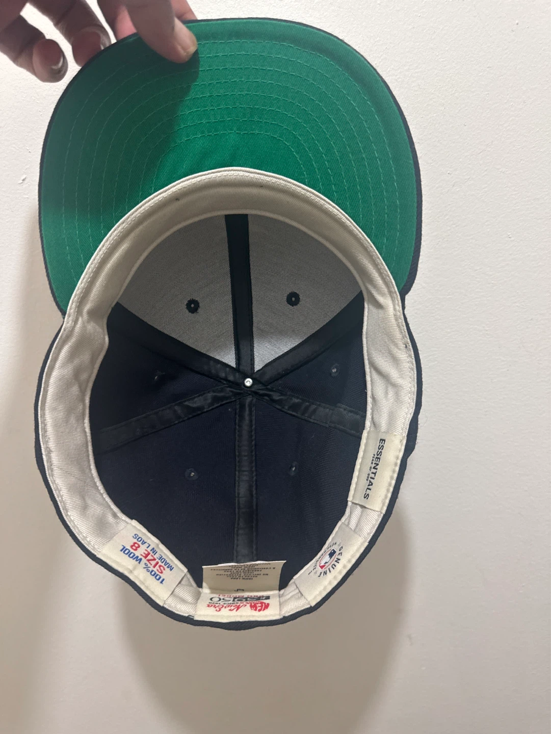 Fear of God Essentials New Era Fitted Hat Navy Size 8 - photo 3