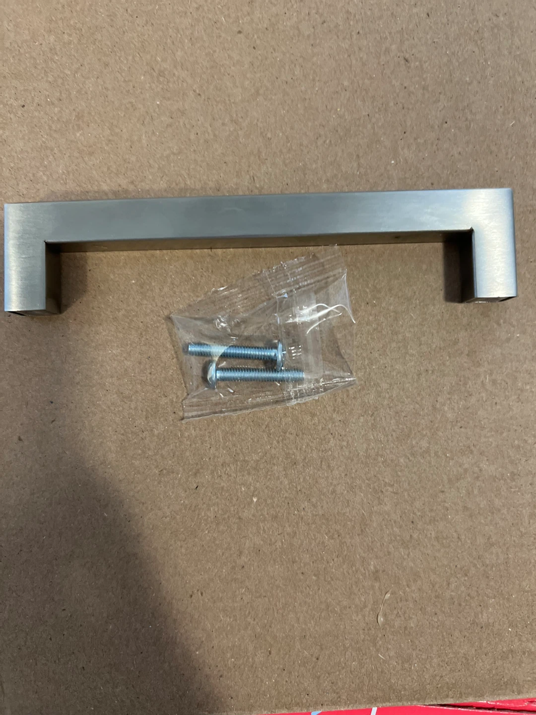 Brushed Nickel Cabinet Pull with Screws