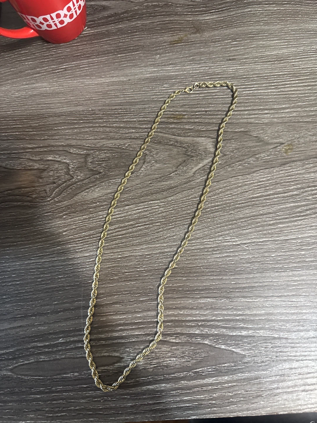 Gold Rope Chain Necklace