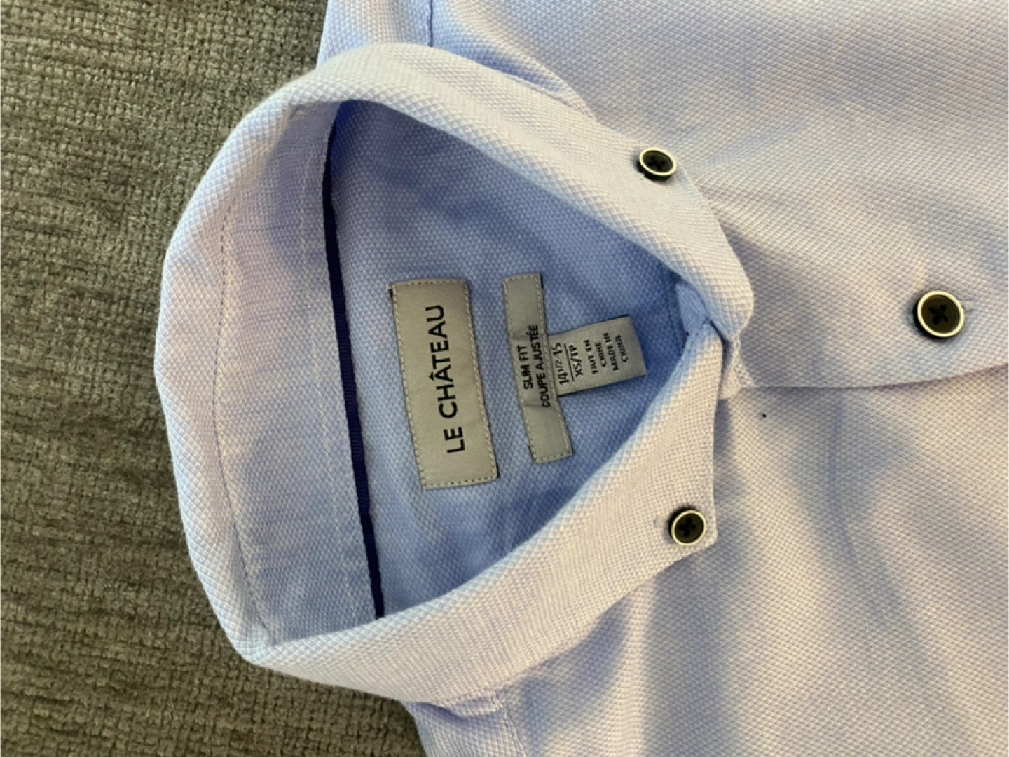 Le Château Slim Fit Button-Down Shirt - Light Blue - photo 2