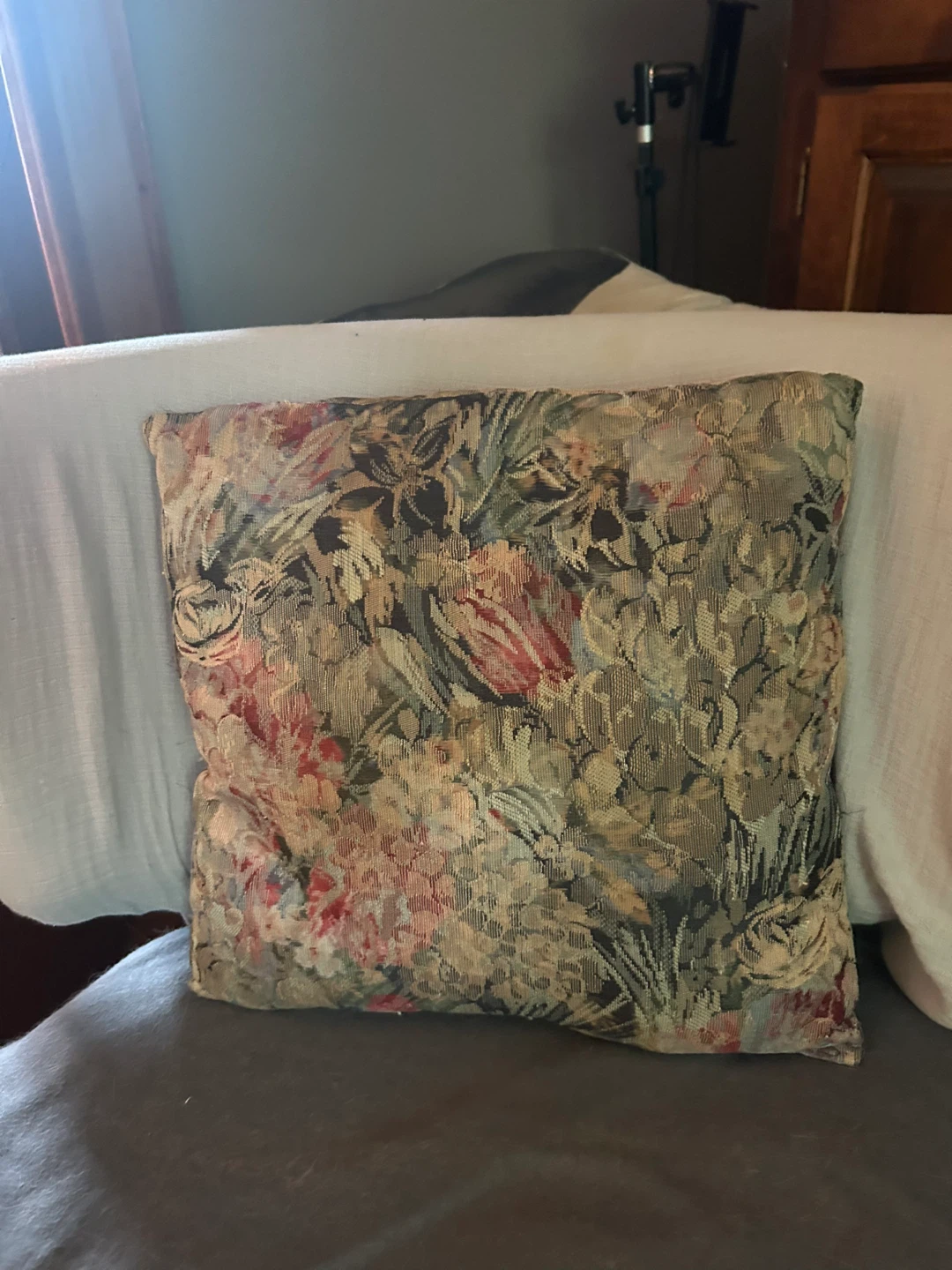 Tapestry Floral Throw Pillow