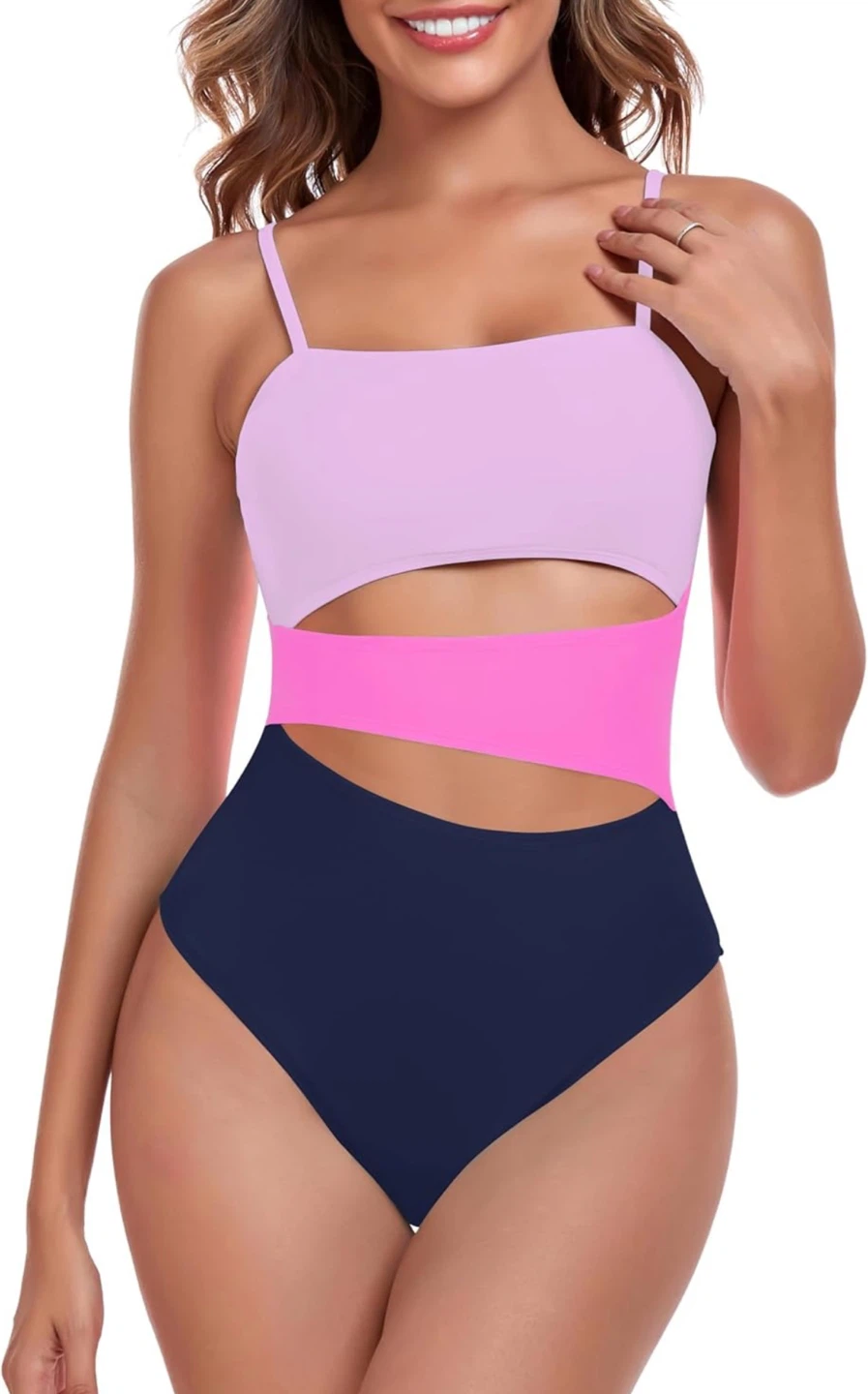 RELLECIGA Colour Block One-Piece Swimsuit
