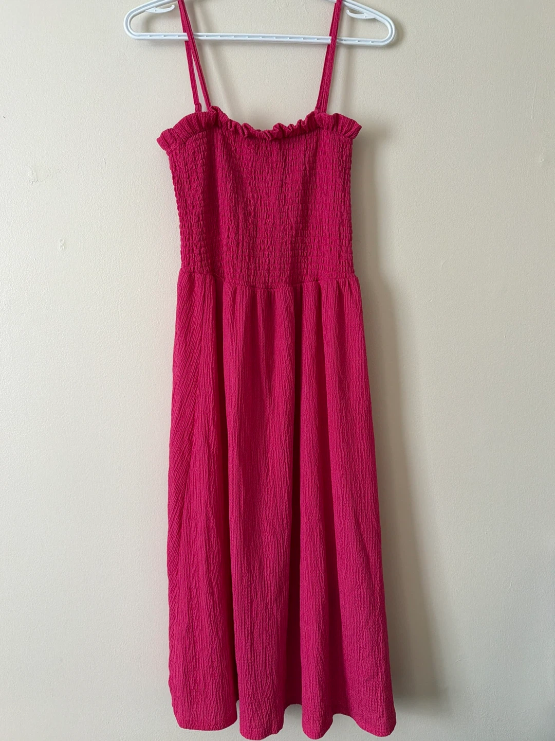 H&M Smocked Dress - Size L - Pink