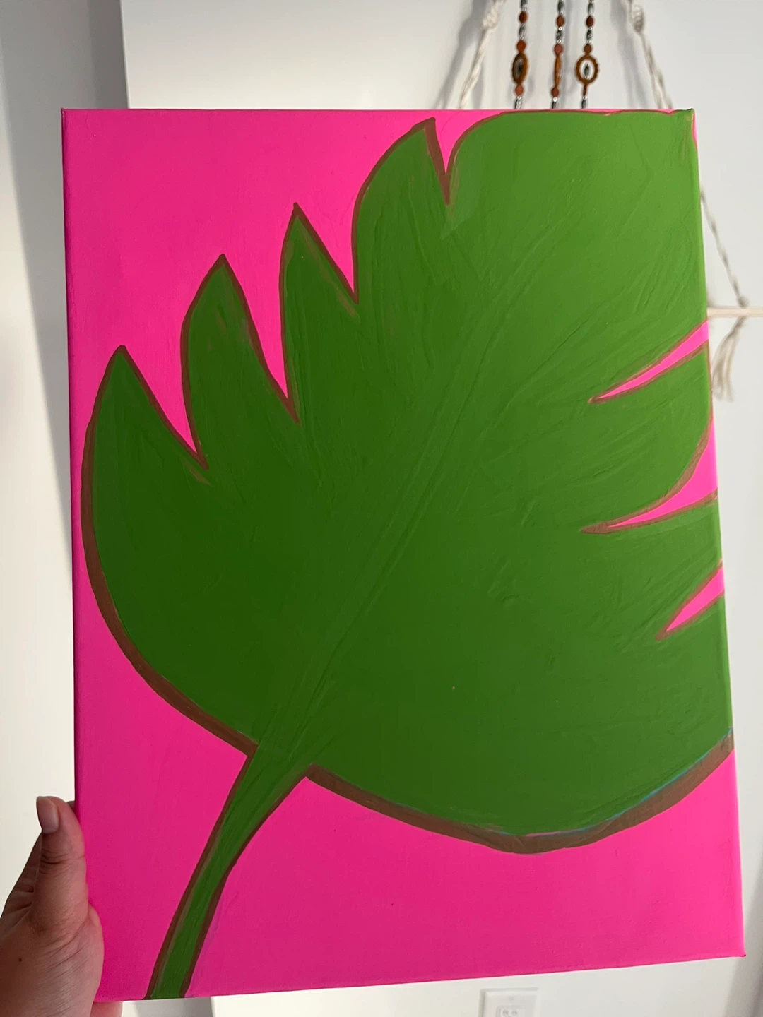 Monstera Canvas Painting 15X12 in