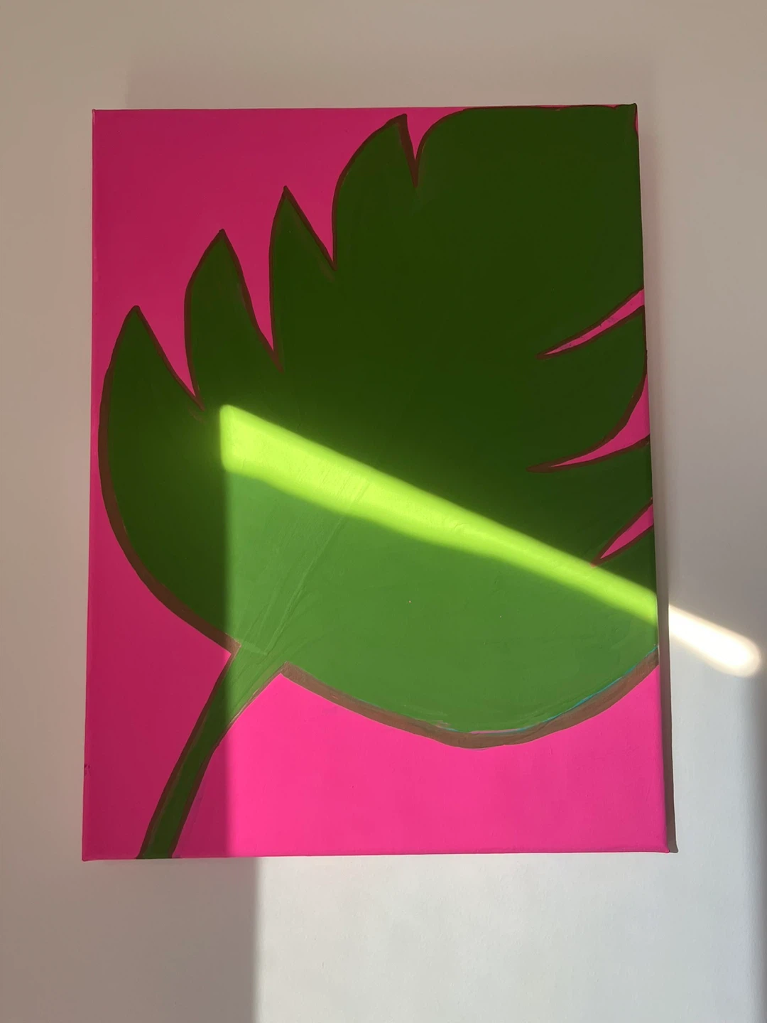 Monstera Canvas Painting 15X12 in - photo 3