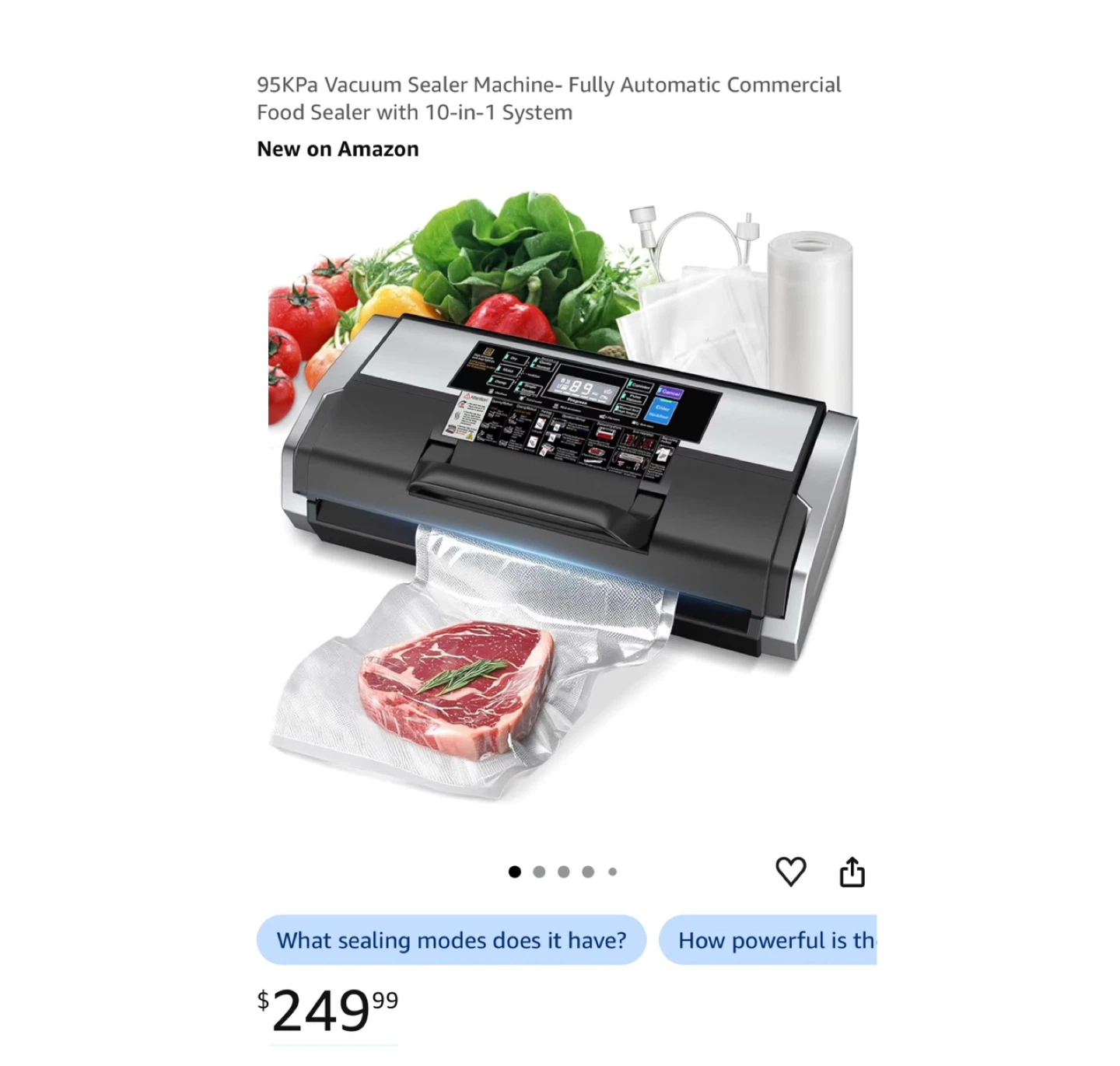 Brand new 95KPa Vacuum Sealer Machine