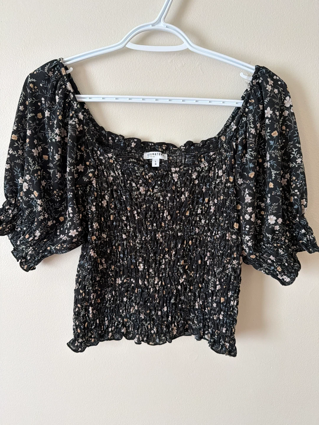 Reitmans Signature Smocked Floral Blouse