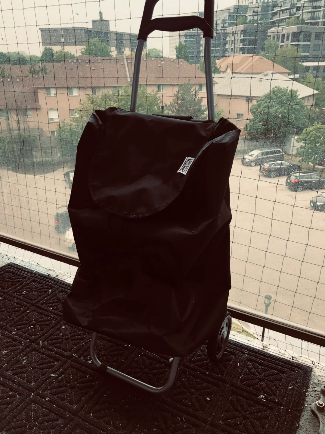 Black Rolling Shopping Cart - photo 2