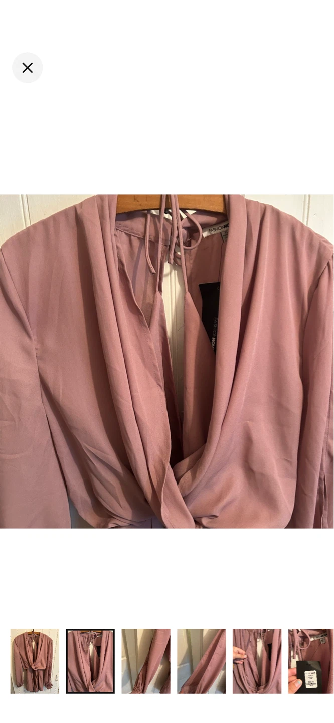Fashion Nova mauve twisted front romper - photo 2