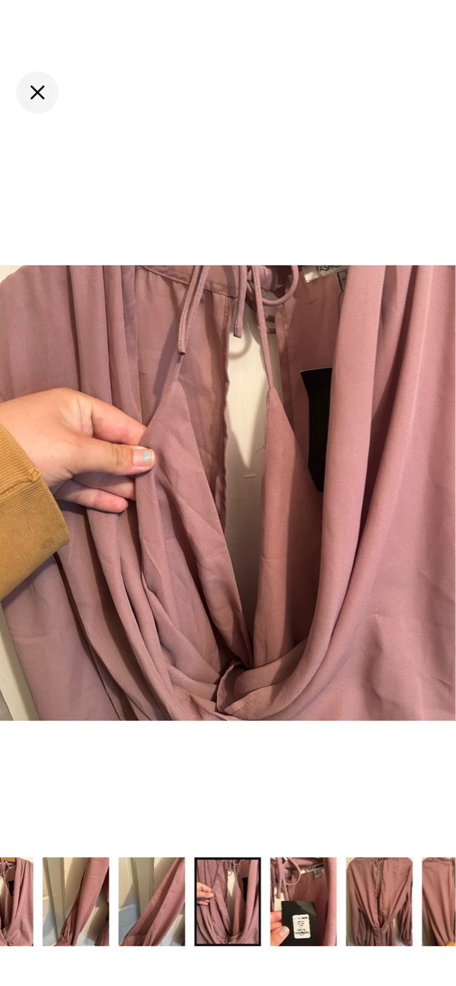 Fashion Nova mauve twisted front romper - photo 5
