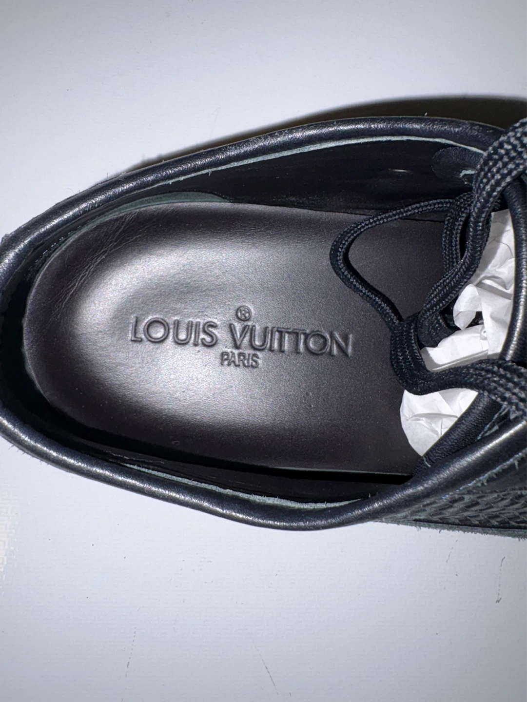 Louis Vuitton Paris Men's Blue Leather Sneakers - photo 4