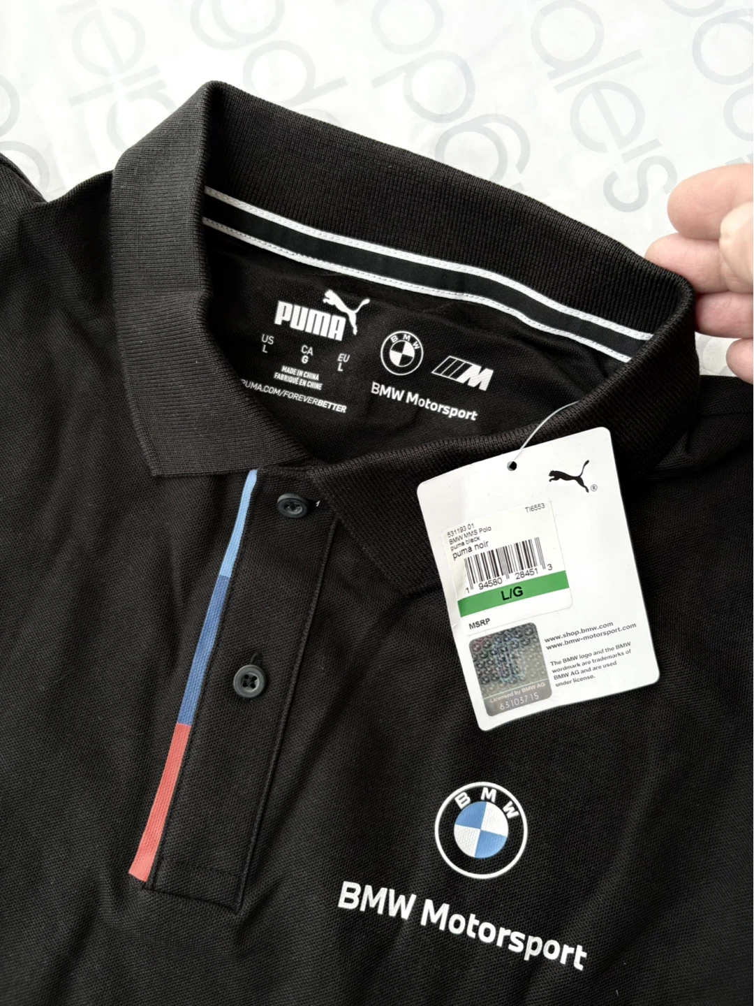 Puma BMW Motorsport Polo Shirt - Black - L - photo 3