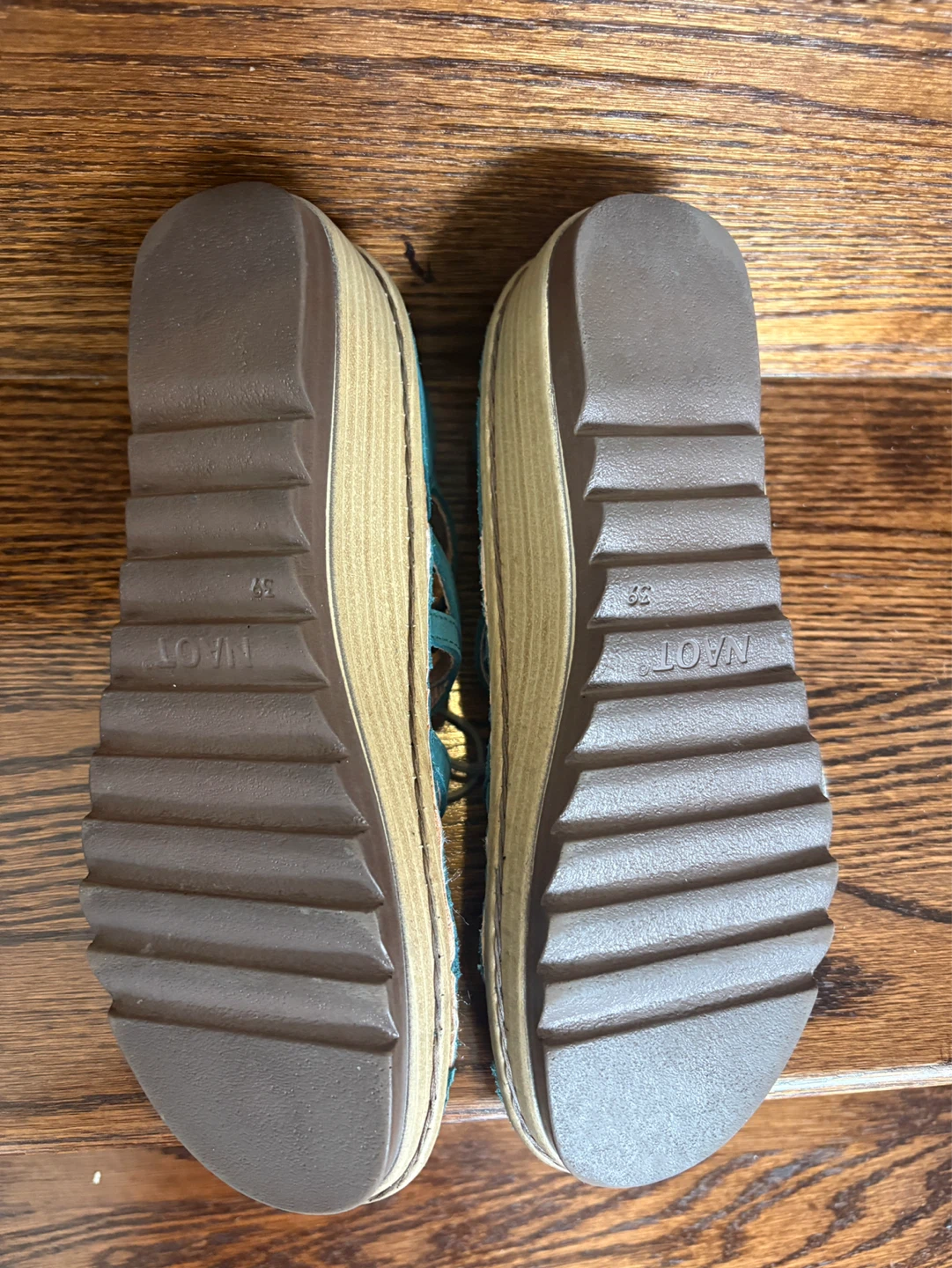 Naot Yarrow Nubuck Teal Leather Lace Up Sandals Size 8 - photo 4