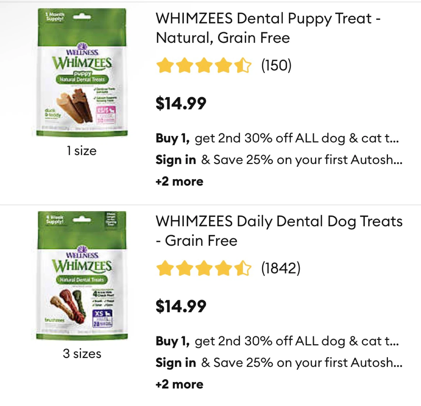 Dental Small Dog Treats Lot - photo 2