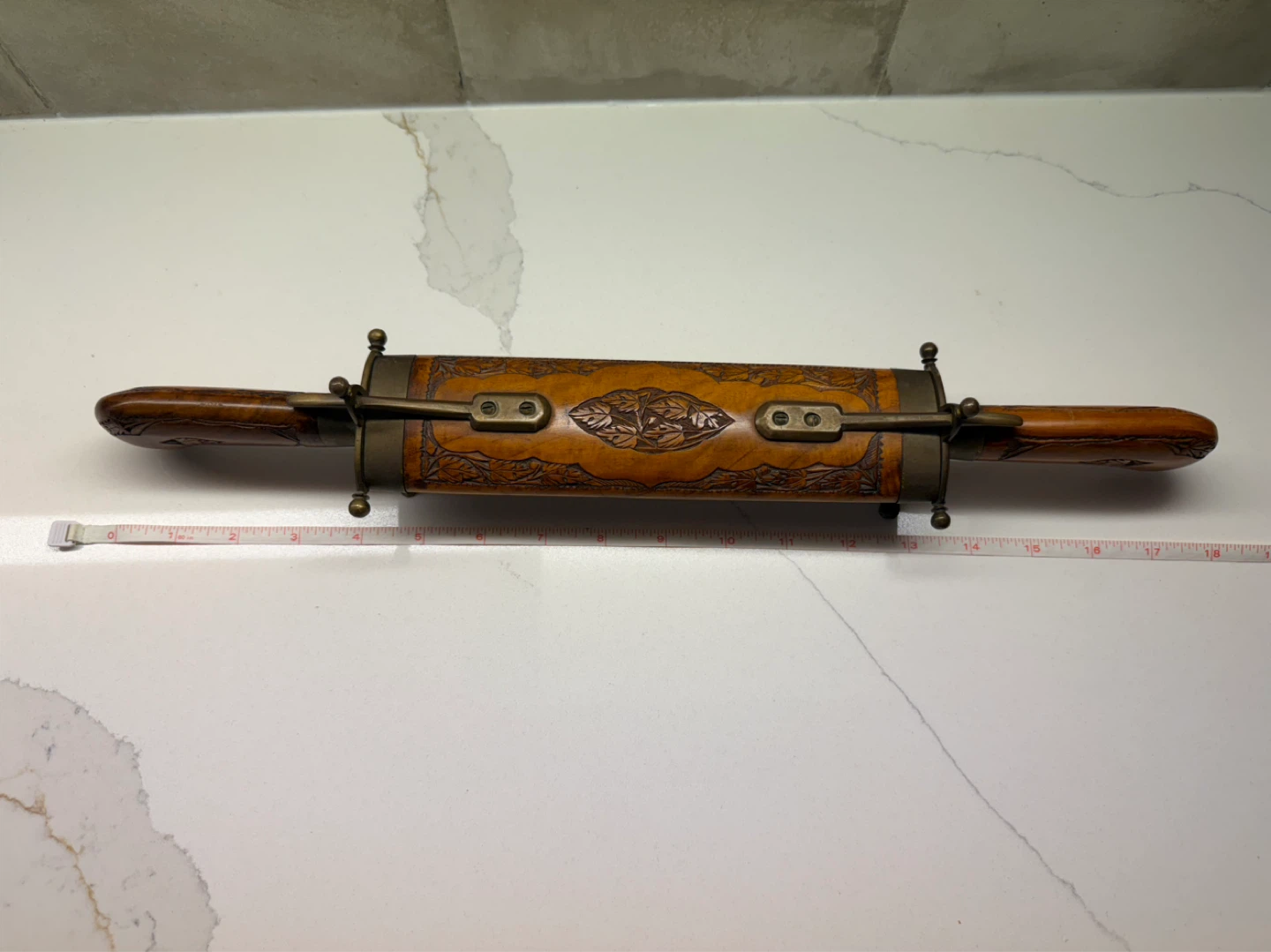 Vintage Carving Set with carved Wooden Case - photo 2