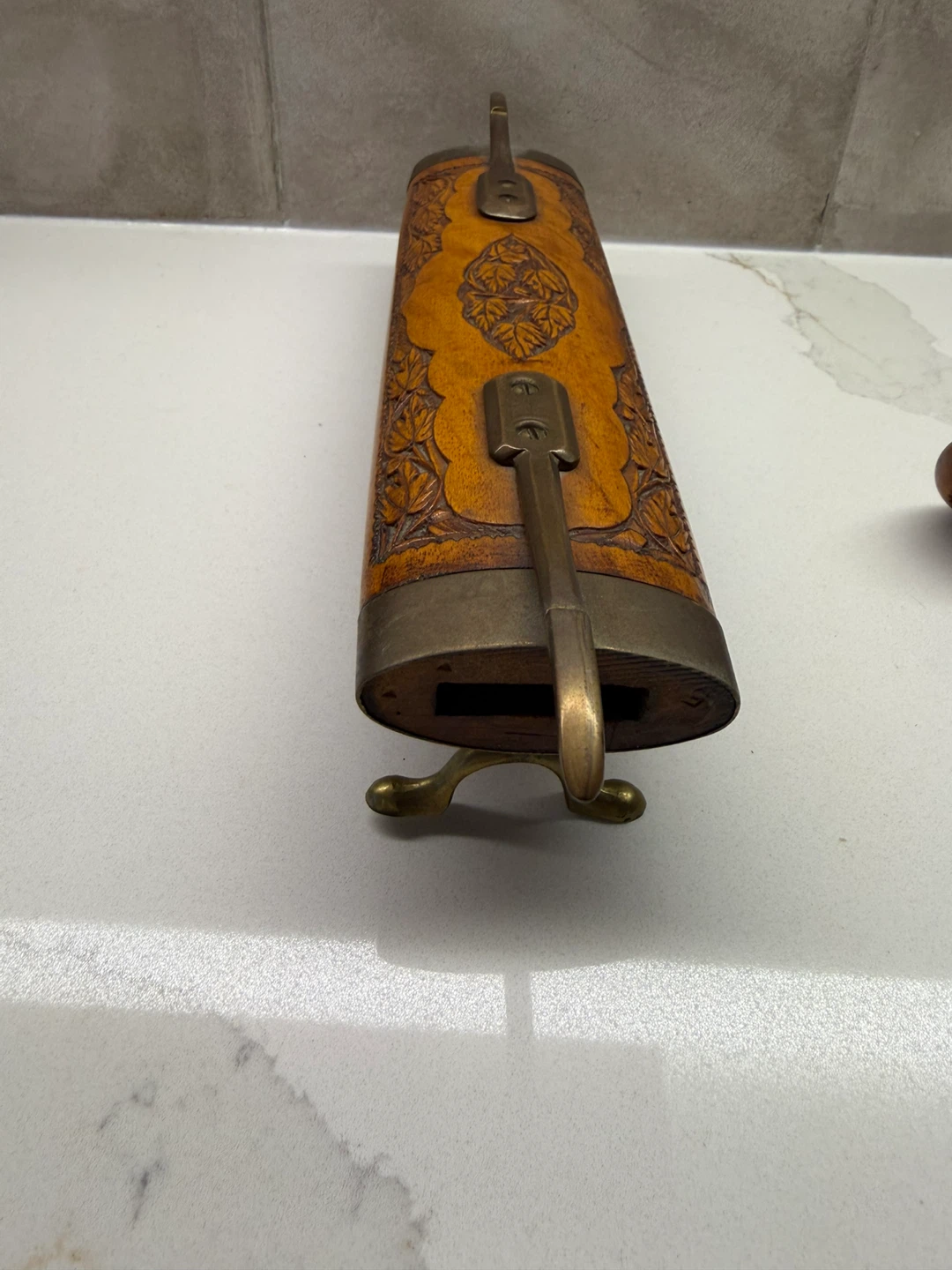 Vintage Carving Set with carved Wooden Case - photo 5