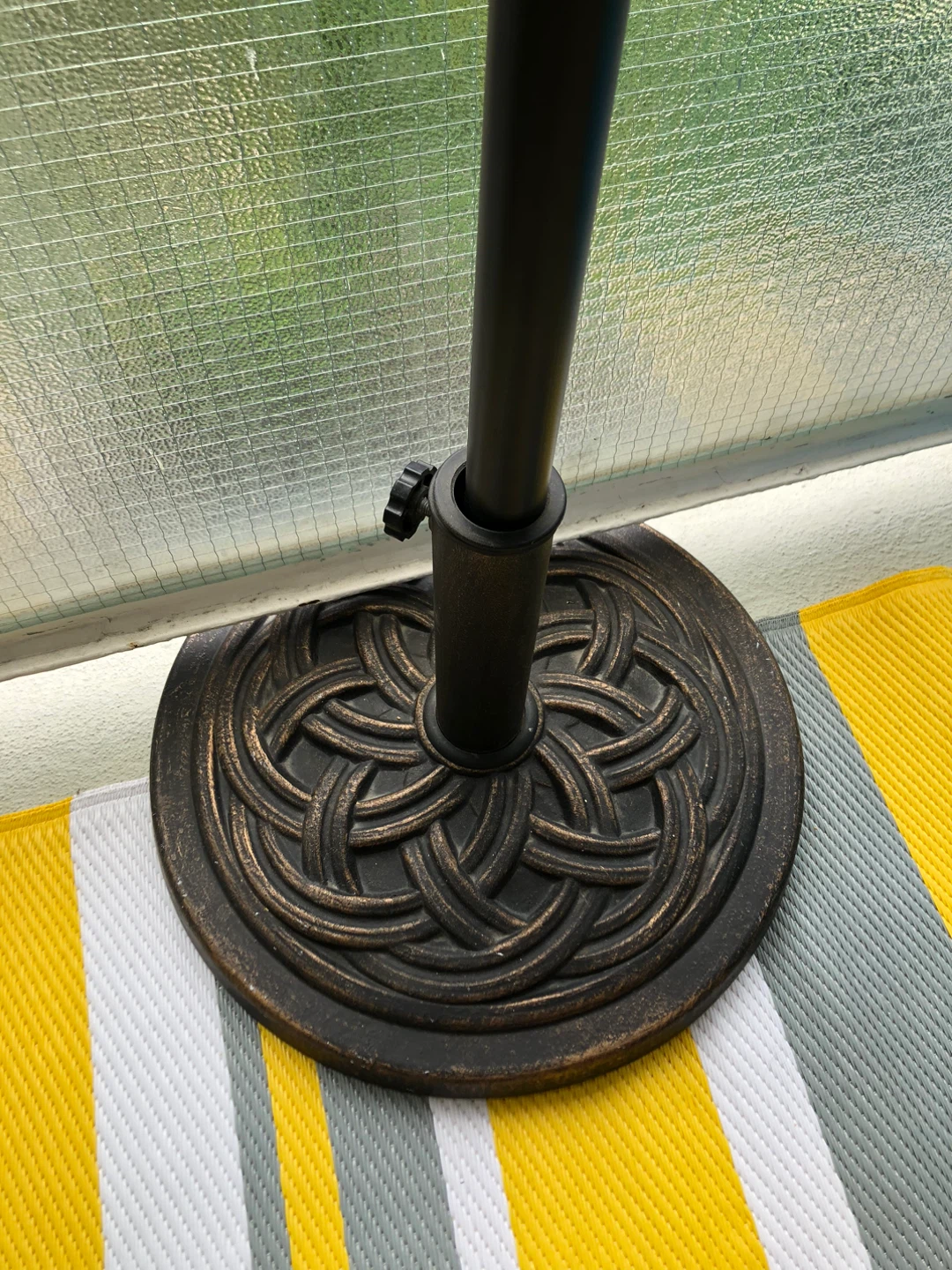 2 Teal Patio Umbrellas with Ornate Base - photo 2