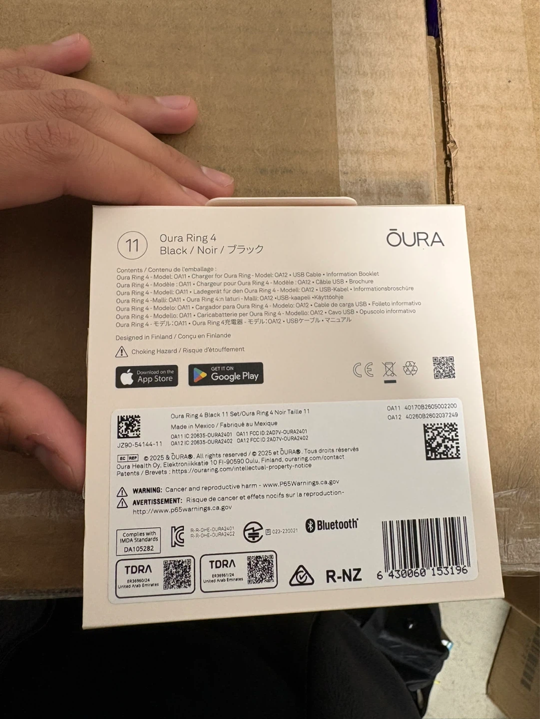 Oura Ring 4 - Black/Noir, Size 11 - photo 5