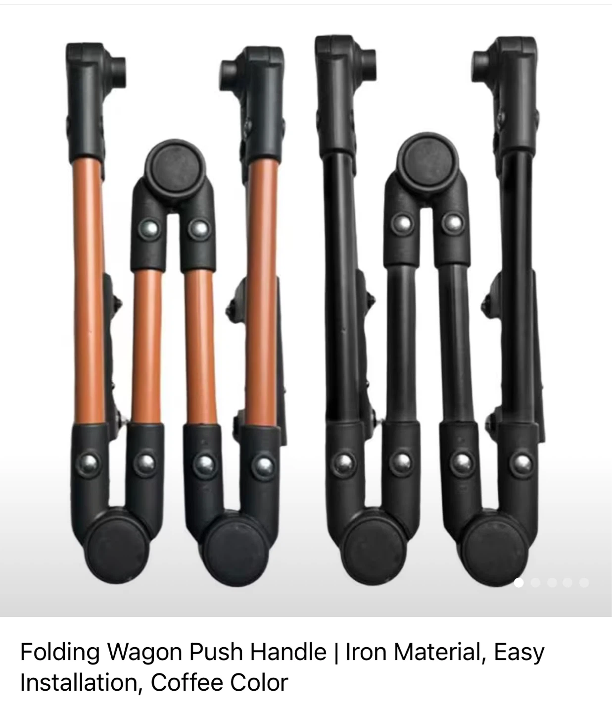 Folding Wagon Push Handle - Coffee Color - photo 2