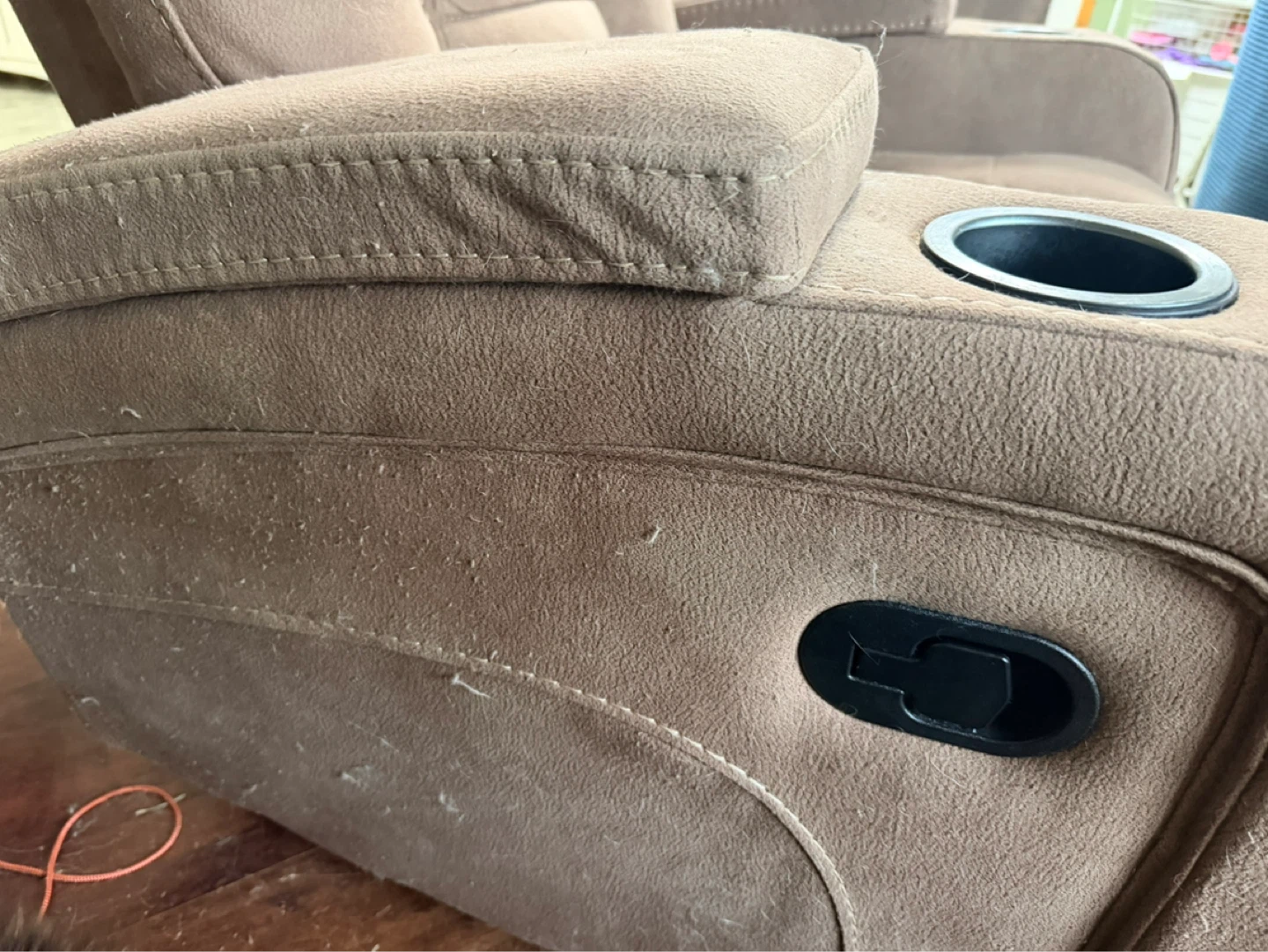 Brown Recliner Chair with Cupholders - photo 2