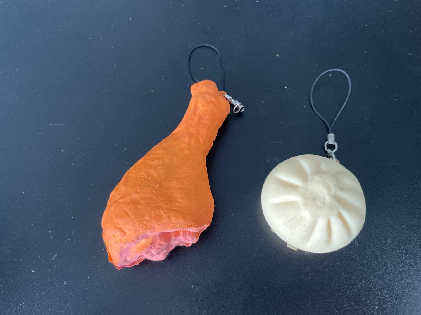 Squishy Chicken Leg and Bao Charm Set