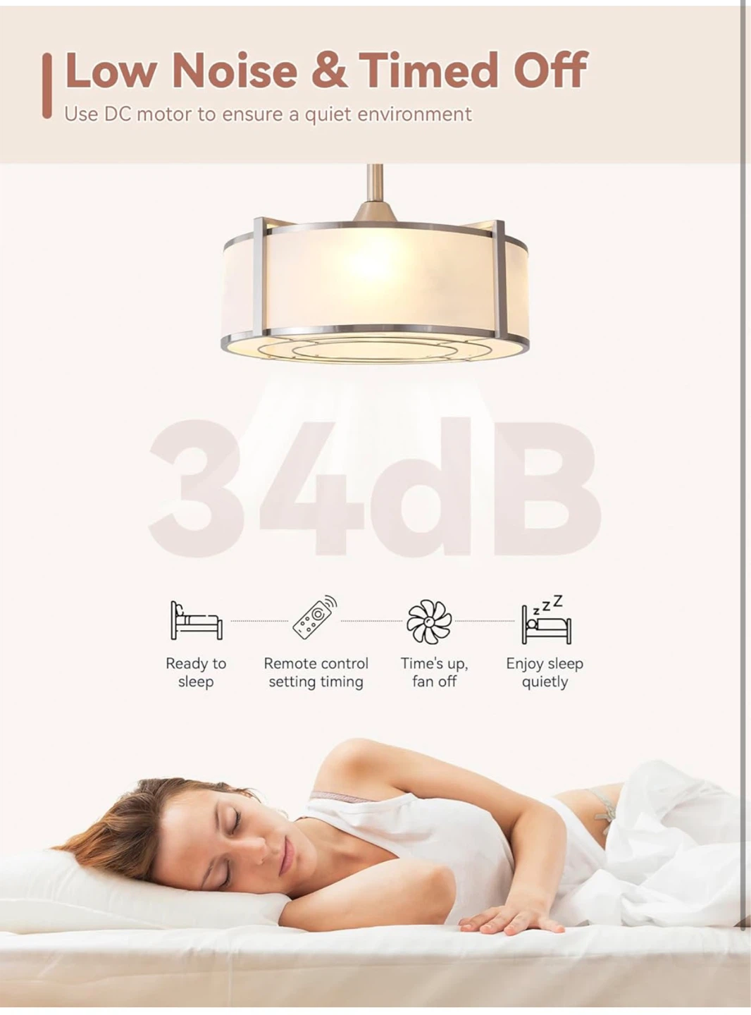 Modern Ceiling Fan with Light Fixture with Remote - photo 3