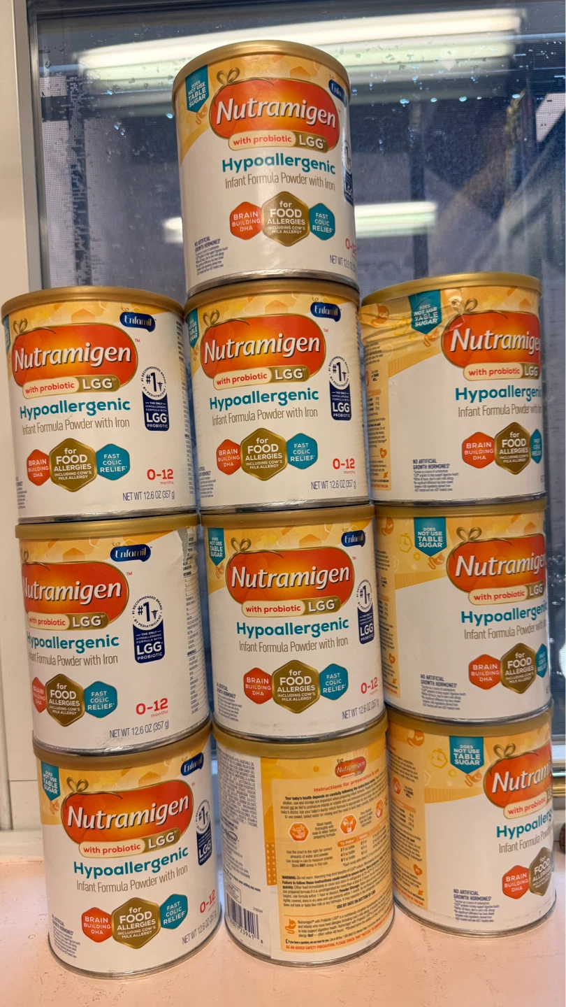10 cans Nutramigen Hypoallergenic Infant Formula Powder 12.6 oz